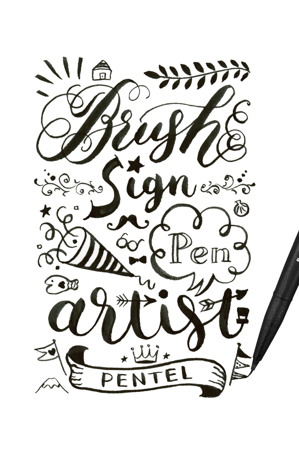Pentel Brush Sign Pen Artist SESF30C