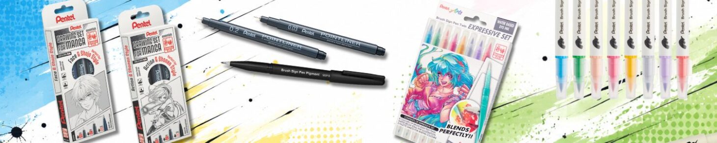 Pentel manga set