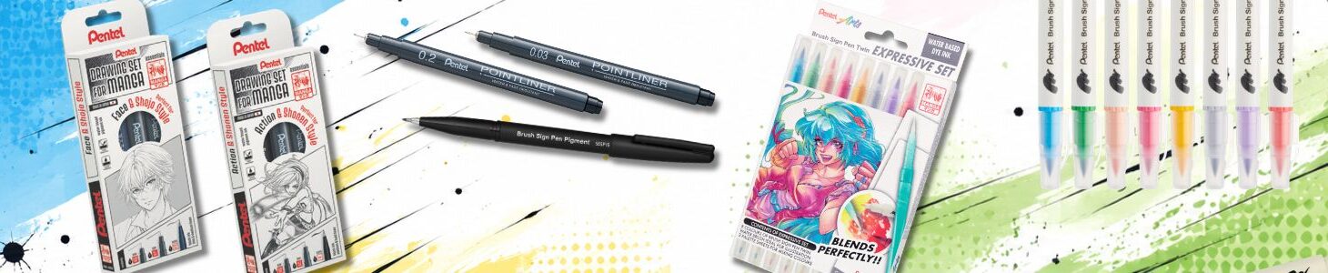Pentel manga set