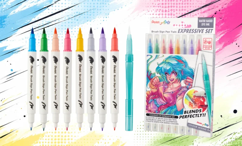 Pentel manga set