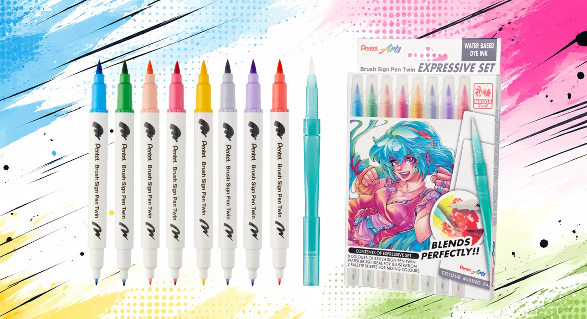 Pentel manga set