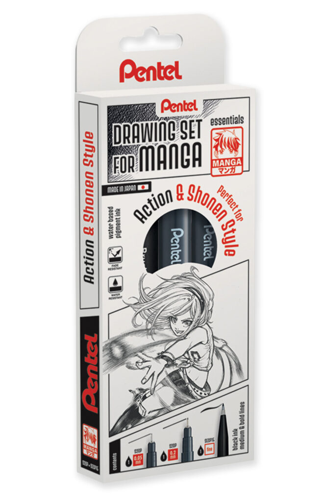 Pentel Manga "Action & Shonen" MNG3PSCS-AC