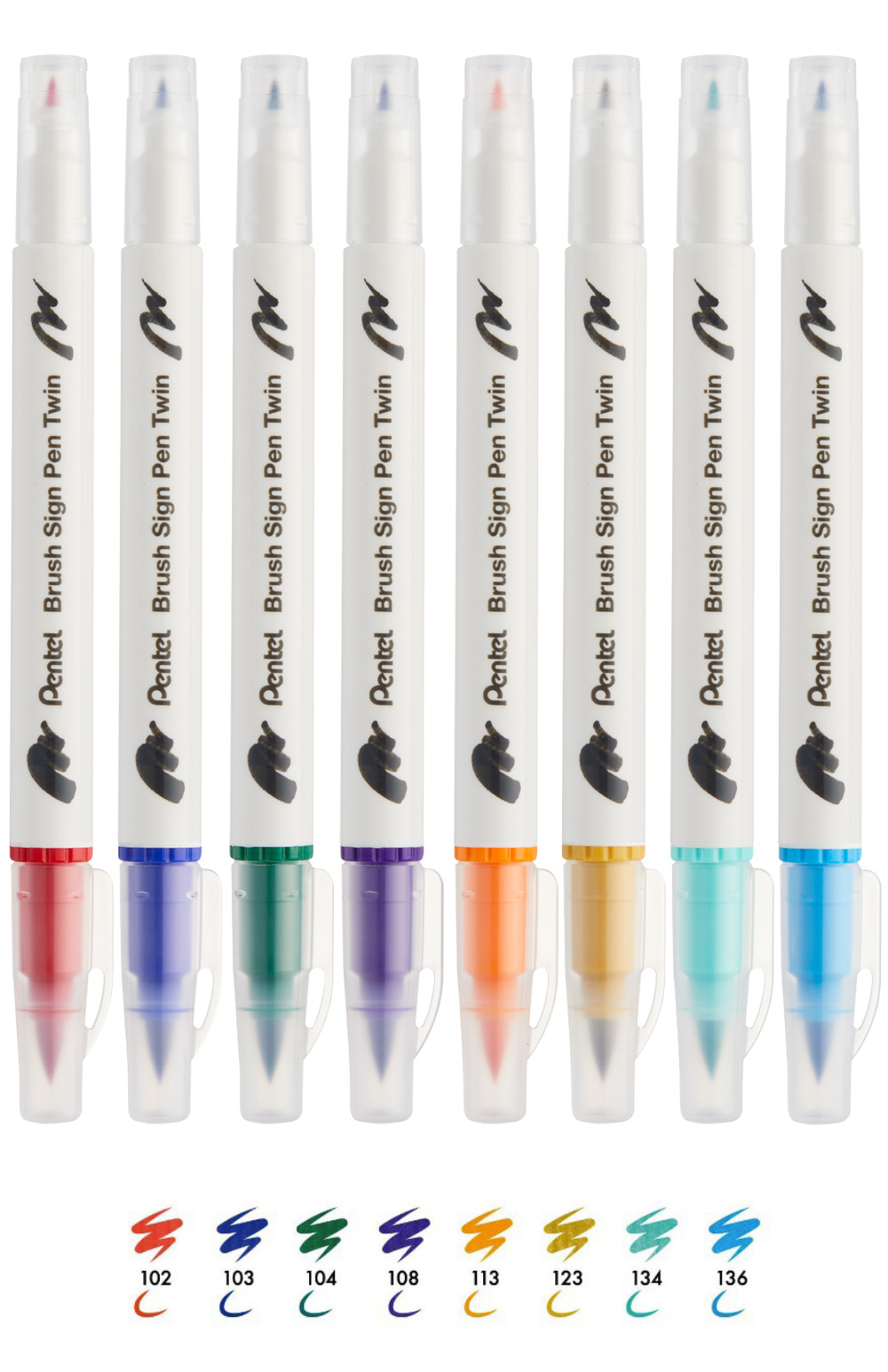 Pentel Brush Sign Pen Twin set Landscape SESW30C-8LS