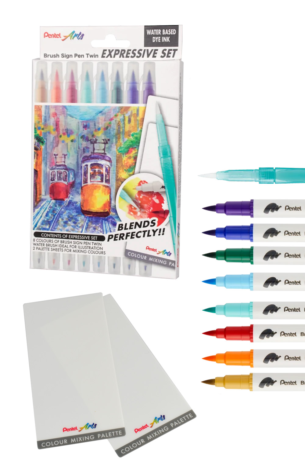 Pentel Brush Sign Pen Twin set Landscape SESW30C-8LS
